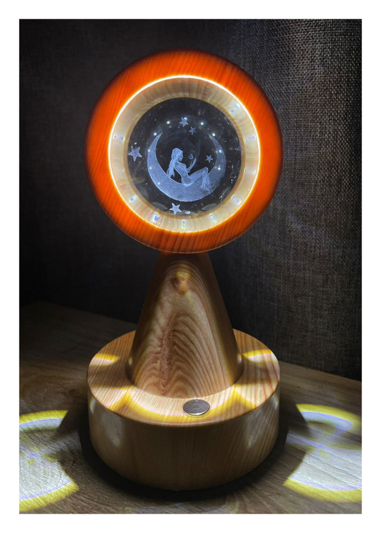 Crystal Ball Night-Light - Girl On The Moon Edition
