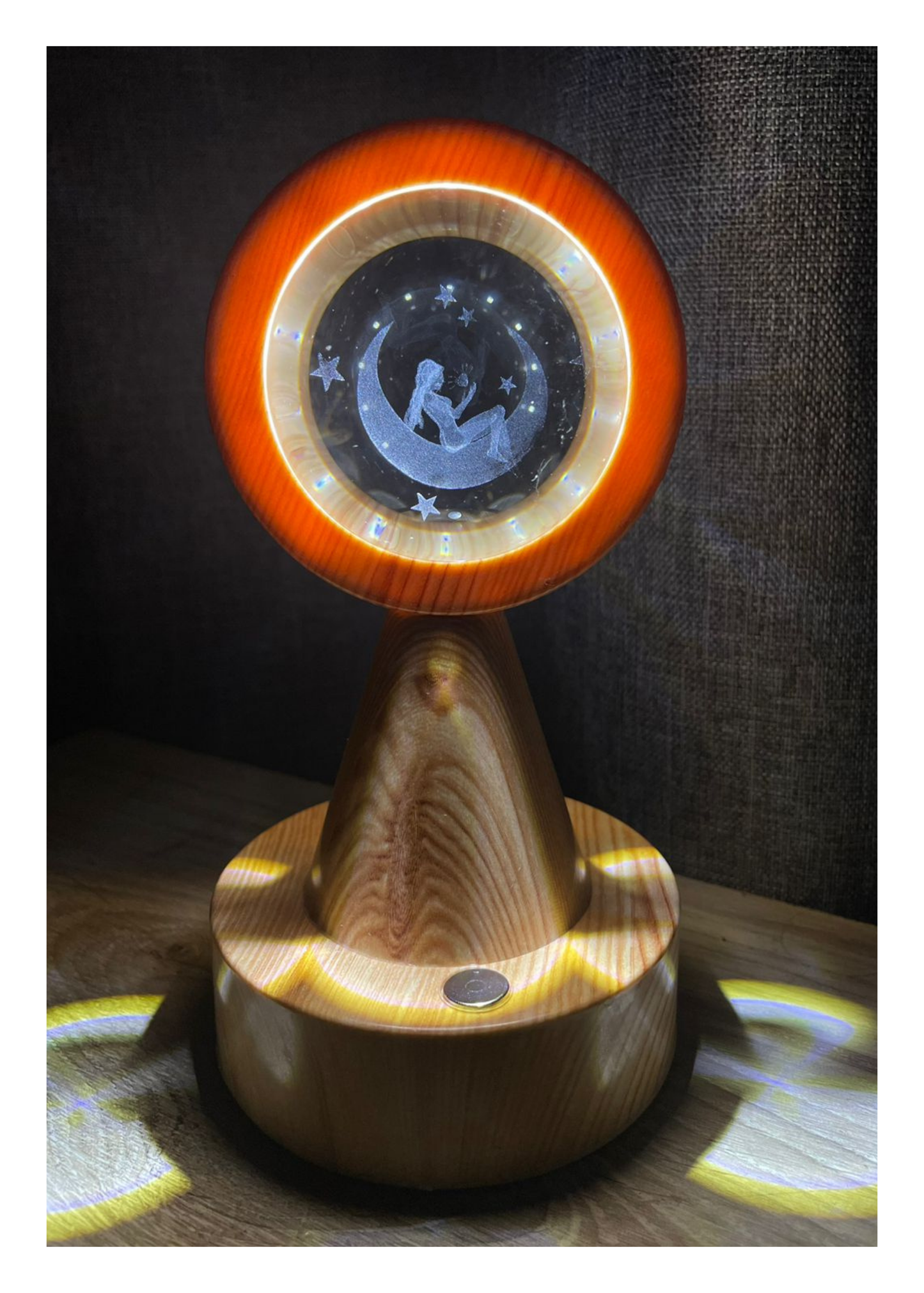 Crystal Ball Night-Light - Girl On The Moon Edition