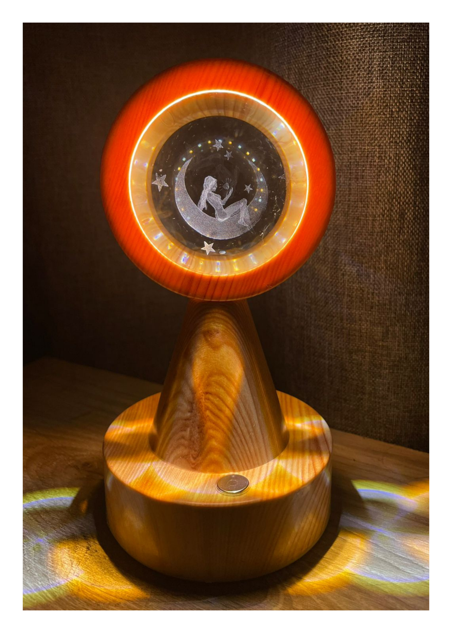 Crystal Ball Night-Light - Girl On The Moon Edition